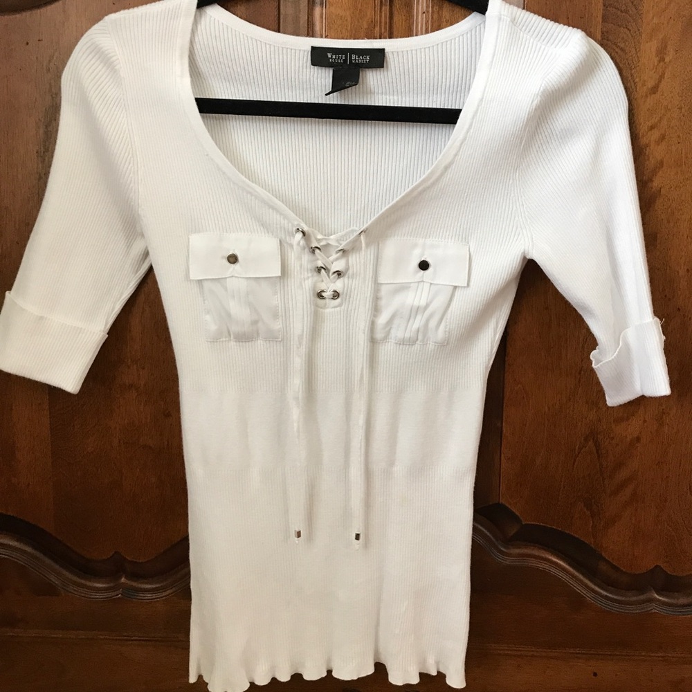 White Short Sleeves Top